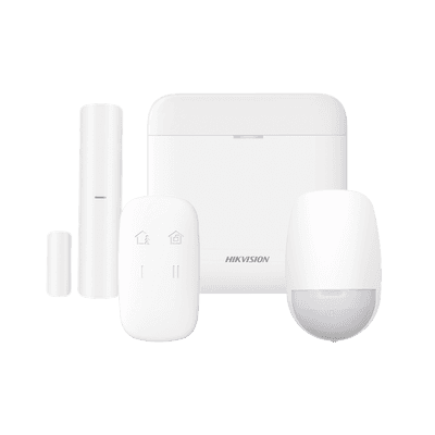 (AX PRO) KIT de Alarma AX PRO / Incluye: 1 Hub con bateria de respaldo / 1 Sensor PIR / 1 Contacto Magnético / 1 Control Remoto / WiFi / Compatible con Hik-Connect P2P