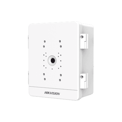 Caja para Videovigilancia para Exterior / Uso en Pared o Poste / IP66 / IK10 / Dimensiones: 387 X 432 X 225 mm / Soporta 3 Dispositivos (PTZ, Bocinas, Cámaras Fijas)