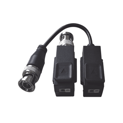 Kit de Transceptor (Balluns) TURBOHD con Boton Push / Hasta 8 MP (4K) / 100% Cobre / Soporta HD-TVI / AHD / CVI / CVBS / Audio por Coaxitron / Datos para Menu de Configurar de Cámaras