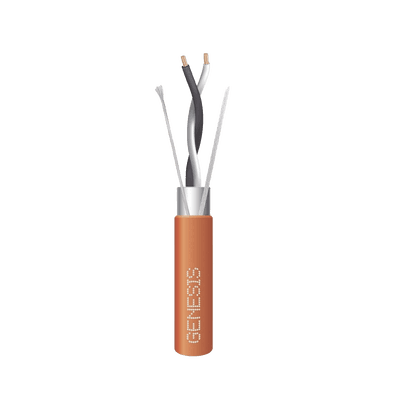 Carrete de 305 Metros (1000 Pies) / Cable 2 x 18 AWG / Color Naranja / Blindado / Plenum / Trenzado para Aplicaciones de Transmisión de Datos a Alta Velocidad para Automatización, EIA-485, BACnet y otros Sistemas de Comunicación