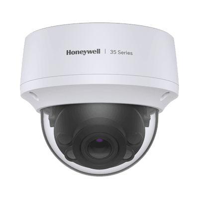 Domo IP 5 Megapixel / Lente Mot. 2.7 a 13.5 mm / 50 mts IR / Ultra Baja Iluminación /  NDAA / ONVIF /  IP67 / IK10 / H.265 / IA (Filtro de Humanos y Vehiculos) / Merodeo / Conteo de Personas / PoE / Audio y Alarmas I/O / Serie 35