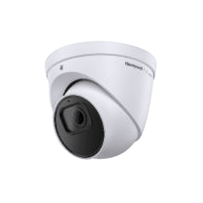 Turret IP 5 Megapixel / Lente 2.8 mm / 40 mts IR / Ultra Baja Iluminación / NDAA / ONVIF / Exterior IP67 / H.265 / IA (Filtro de Humanos y Vehiculos) / Merodeo / Conteo de Personas / PoE / Audio y Alarmas I/O / Serie 35 / Honeywell Security