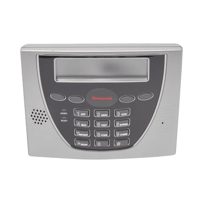 Teclado alfanumérico programador de pantalla azul