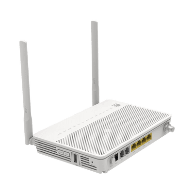 ONT GPON OptiXstar WiFi 2.4GHz 4 puertos GE + 1 puerto CATV + 2 POTS, hasta 300 Mbps