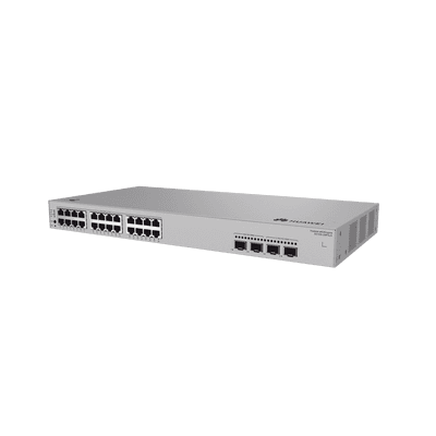 Switch de Acceso eKit Administrable / Capa 2+ / 24 Puertos PoE+ Gigabit + 2 Puertos SFP(2.5 Gbps) + 2 Puertos SFP+(10 Gbps) / PoE Perpetuo / Presupuesto PoE 400 W / Sin licenciamiento