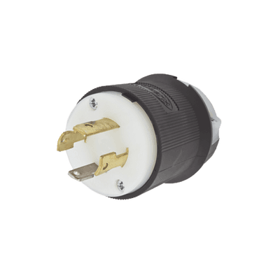 Clavija con Bloqueo de Media Vuelta Industrial 30 a 125/250 V CA / 3 Polos 4 Hilos / Nema L14-30P.