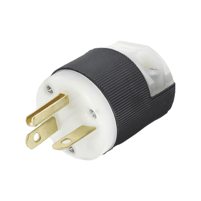 Clavija Entrada Recta/ 20 A 250 V CA/ 2 Polos 3 Hilos/ Nema 6-20 P/Grado Comercial - Industrial.