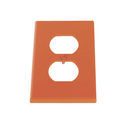 Tapa para Contacto Dúplex Color naranja.