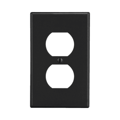 Tapa para Contacto Dúplex Color Negro.