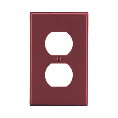 Placa de Pared para Contacto Duplex Color Rojo.