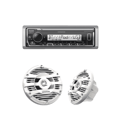 Kit de estéreo con Bluetooth KMR-M332BT | más Par de bocinas KFC-1653MRW