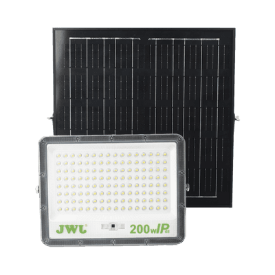 Reflector de 200 W con Panel Solar  /  Batería 3.2  V CD / T.C.C. 6 500 K / IP65.