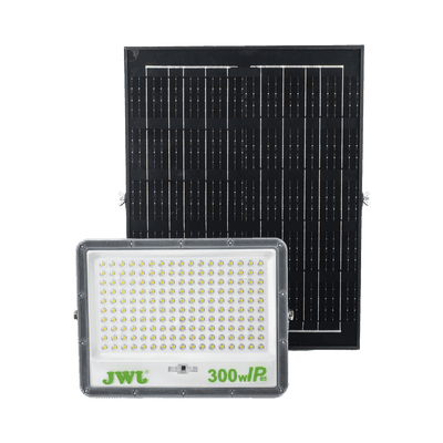 Reflector de 300 W con Panel Solar /  Batería 3.2  V CD / T.C.C. 6 500 K / IP65.