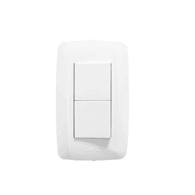 Apagador Escalera Doble de 10 A/ 127 V CA ~ 60 Hz / 1 1/2 Módulos / Color Blanco.