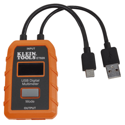 Multímetro digital USB para USB-A y USB-C.