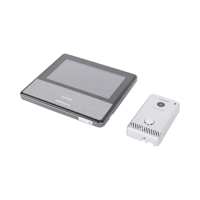 KIT DE VIDEOPORTERO IP COLOR NEGRO / Apertura con app / Súper elegante / Monitor WIFI / Alimentación 110vca