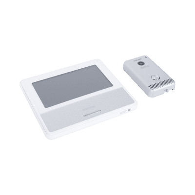 KIT DE VIDEOPORTERO IP COLOR BLANCO / Apertura con app / Súper elegante / Monitor WIFI /  Alimentación 110vca