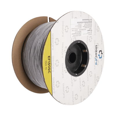 Carrete de Fibra Óptica Monomodo con Conectores SC-SC Duplex, Reforzada con Kevlar, de 150 Metros (492.13 Pies), Para Instalaciones Subterráneas por Tubería