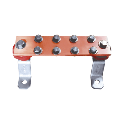 Barra Unión Muro 1000A / Cobre 100% / Montaje Incluido / Aisladores Rojos / EIA-TIA-BICSI / TMGB-TGB