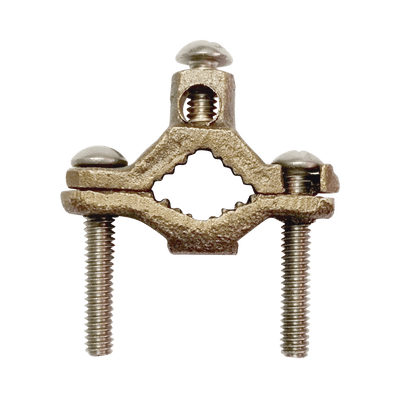 Conector Tubo a Cable / Bronce 100% / Tubo hasta 1 1/4 in / Cable 4 AWG / Aterrizaje Torres TZ / Sin Soldadura