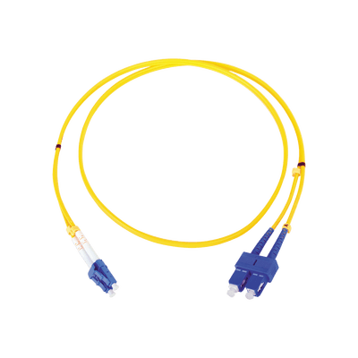 Jumper de Fibra Óptica Monomodo LC/SC Duplex de 1 Metro (3.28 Pies)