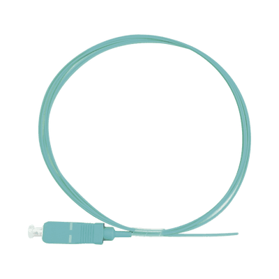 Pigtail de Fibra Óptica Simplex SC, PVC, OM3 50/125, Aqua, 1 Metro (3.28 Pies)