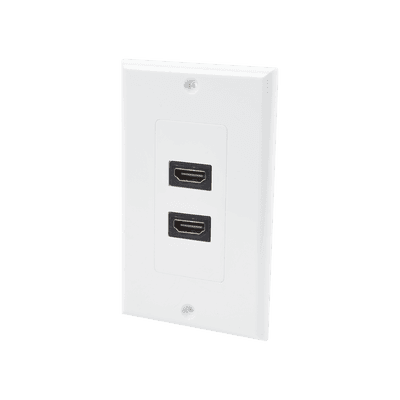 Placa de Pared de 2 Puertos HDMI Hembra a Hembra
