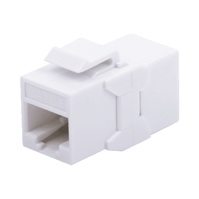 Acoplador UTP Cat6A Hembra RJ45 a RJ45 Hembra Color Blanco