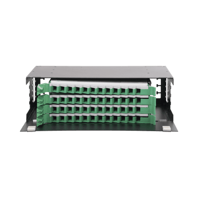 Distribuidor de Fibra Óptica con Bandejas Deslizables, Vacío, 19 Pulgadas (48.26 cm), Acepta 48 Adaptadores LC Duplex o LC Simplex o 48 SC Simplex, 3U