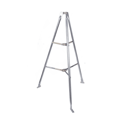 Montaje de tripie para exterior, altura total del tripie 1.52 m. Compatible con mástiles de hasta 3 m de largo 1  1/4 a 2" de diámetro