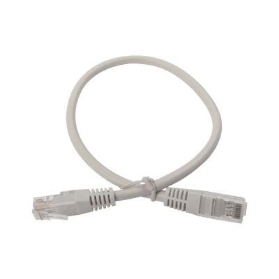 Cable de Parcheo UTP Cruzado Cat6 0.4 Metros (1.31 Pies) - Gris