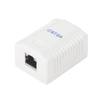 Caja de Pared con 1 Puerto, Incluye 1 Jack STP Cat6A