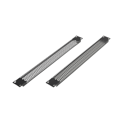 Panel de Ventilación para Rack / 1U / 19" / Kit de 2 Piezas / Acero Calibre 18 / Ventilación 54% / Acabado Electrostático Negro