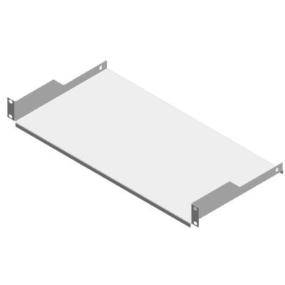 Charola para Rack Blanca de 19" de 2 postes, 23 cm de Profundidad, 1 Unidad de rack
