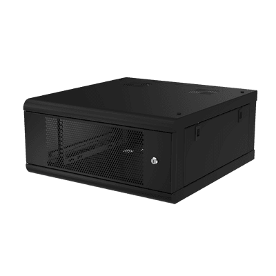 Gabinete de Pared con Puerta Perforada, 635mm de Profundidad, 4U Rack de 19 in, Acero Reforzado