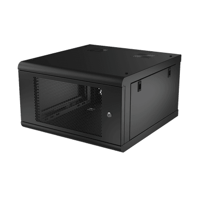 Gabinete de Pared con Puerta Perforada, 635mm de Profundidad, 6U Rack de 19 in, Acero Reforzado