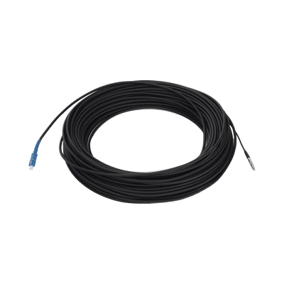 Rollo de Fibra Óptica Drop Redonda G657A2 Monomodo Simplex de 50 Metros (164 Pies) con Conectores SC/UPC-SC/UPC para Instalaciones Aéreas, Subterráneas o a la Intemperie