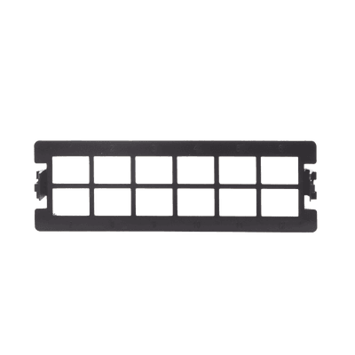 Placa Acopladora Vacía para Distribuidor de Fibra Óptica LP-ODF-8024, Acepta 12 Acopladores SC Simplex o 12 Acopladores LC Duplex, Color Negro