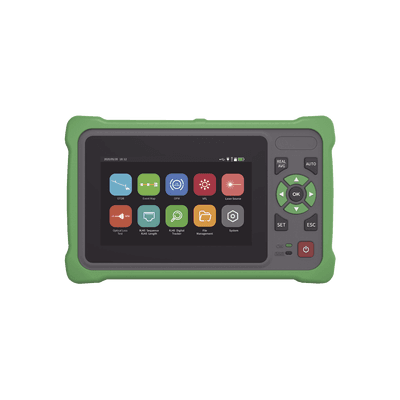 OTDR Touch para Pruebas en los Enlaces de Fibra Óptica / Longitudes de Onda 1310nm y 1550nm / Función VFL 10mW / Función OPM / Función de Mapeo de Cables de Red RJ45 / Recargable / Distancia de Prueba de hasta 260 Kilómetros (853.02 Pies)