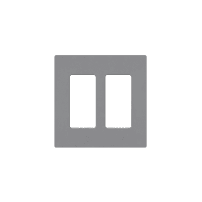 Tapa Color Gris para interruptor o dimmer Lutron, 2 gang, limpio y moderno