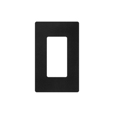 Tapa Color Negro Satin para interruptor o dimmer Lutron, 1 gang, limpio y moderno