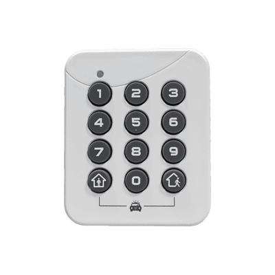 ALULA - PINPad Estación de Armado Local / Alimentación por Batería / Instalación Sin Herramientas / Desarmado seguro de 4 a 10 dígitos / Armado de 1 Botón