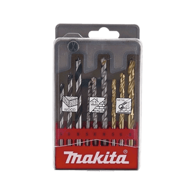 Juego con 9 piezas de brocas