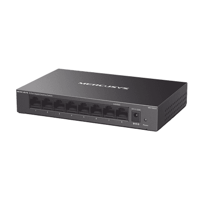 Switch NO Administrable / Para escritorio / Carcasa de Metal / 8 puertos 10/100/1000 Mbps / Diseño Compacto / Plug and Play