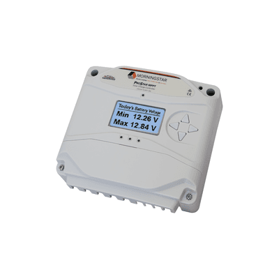 Controlador de Carga Solar MPPT ProStar 25 A / Pantalla LCD / Tecnología TrakStar 99% / 12V y 24V / Hasta 1100 W / MeterBus