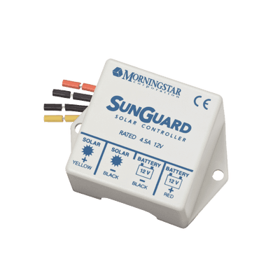 Controlador de Carga Solar PWM SunGuard 4.5 A / 12 VCC / Compensación de Temperatura / 100% Estado Sólido / -40°C a +85°C