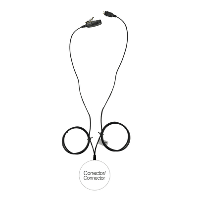 Micrófono de 2 cables serie LOC para Hytera PD770, PD782, PD706, PD786