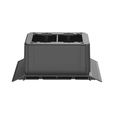 Caja de Conexión Doble, Para Uso con Canaleta de Piso AFR4BCBL6, Material PVC Rígido, Color Negro