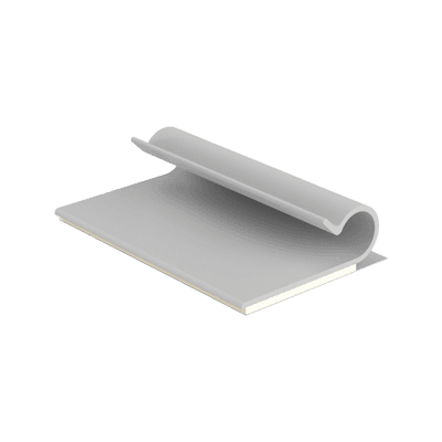 Clip Adhesivo Tipo J, Para Cables de Hasta 6.4 mm de Diametro, Uso Interior, Color Gris, Paquete de 100pz