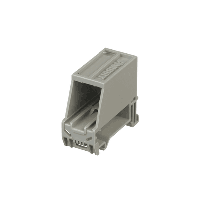 Adaptador de 1 Puerto, Para Conectores Tipo Mini-Com, Blindado, Montaje en Riel Din Estándar de 35 mm (1.38 Pulgadas), Color Gris Internacional